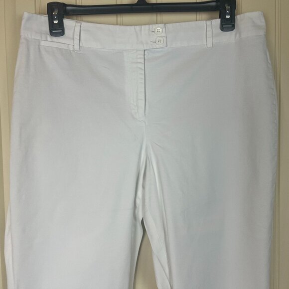 Talbots Crop Pants Size 14 White, "The Perfect Crop", Curvy - Picture 1 of 6